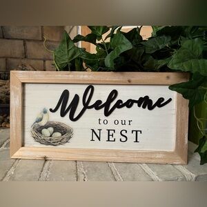 Welcome to Our Nest Wooden Sign